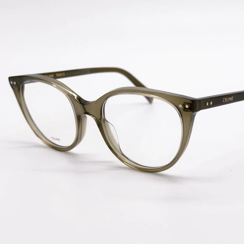 NEW CELINE CL50068I 093 WOMEN CAT EYE KHAKI EYEGLASSES CELINE